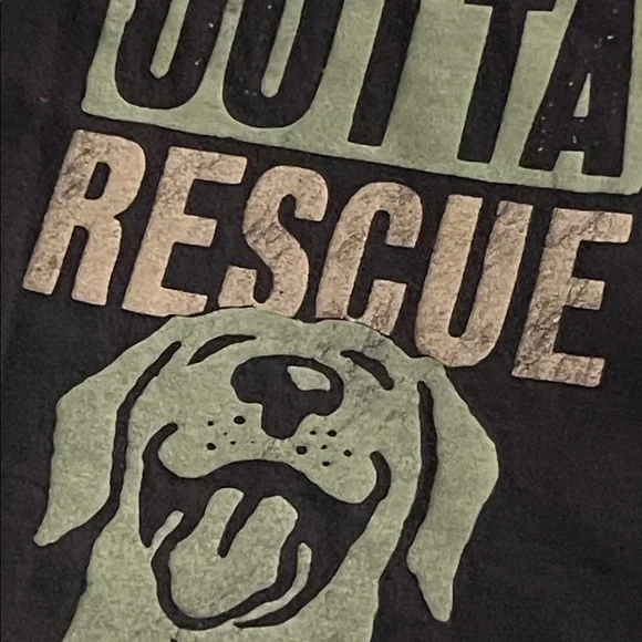 LIFE IS GOOD 🐶 DISTRESSED NAVY BLUE COTTON LONG SLEEVE DOG RESCUE TSHIRT XXL - Picture 3 of 8